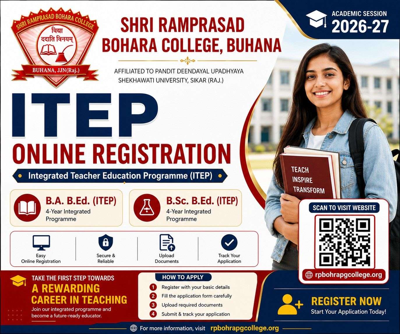 ITEP Online Admission 2026-27 Registration Open